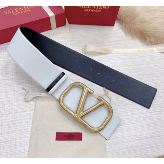 Replica Valentino VLogo Reversible Belt 70mm White and Black Calfskin Fake Valentino VLogo Reversible Belt 70mm White and Black Calfskin Replica