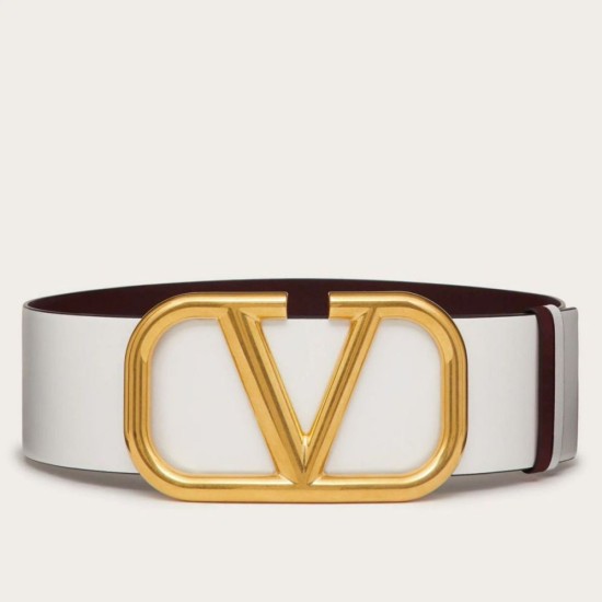 Replica Valentino VLogo Reversible Belt 70mm White and Black Calfskin Fake Valentino VLogo Reversible Belt 70mm White and Black Calfskin Replica