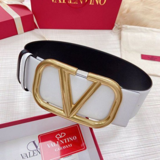 Replica Valentino VLogo Reversible Belt 70mm White and Black Calfskin Fake Valentino VLogo Reversible Belt 70mm White and Black Calfskin Replica
