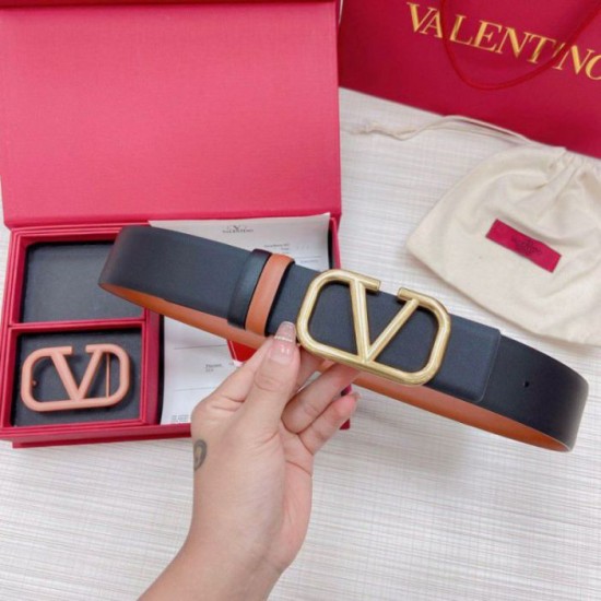 Fake Valentino VLogo Reversible Belt 40mm Brown and Black Calfskin Replica Replica Valentino VLogo Reversible Belt 40mm Brown and Black Calfskin