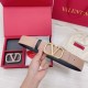 Fake Valentino VLogo Reversible Belt 40mm Beige and Black Calfskin Replica Replica Valentino VLogo Reversible Belt 40mm Beige and Black Calfskin