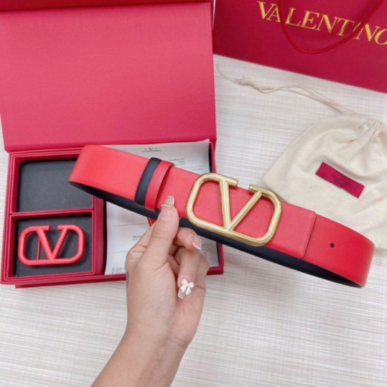 Fake Valentino VLogo Reversible Belt 40mm Black and Red Calfskin Replica Replica Valentino VLogo Reversible Belt 40mm Black and Red Calfskin