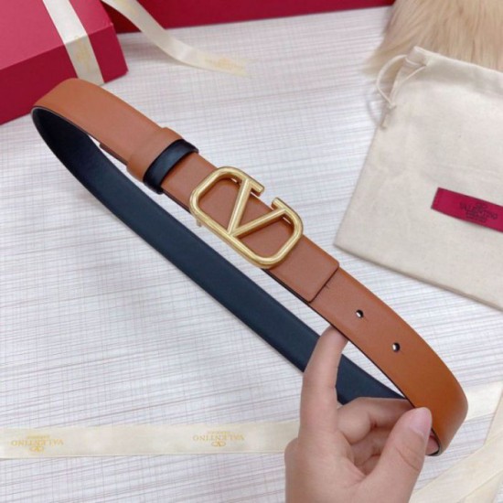 Fake Valentino VLogo Reversible Belt 30mm Brown and Black Calfskin Replica Fake Valentino VLogo Reversible Belt 30mm Brown and Black Calfskin Replica
