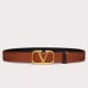 Fake Valentino VLogo Reversible Belt 30mm Brown and Black Calfskin Replica Fake Valentino VLogo Reversible Belt 30mm Brown and Black Calfskin Replica