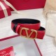 Replica Valentino VLogo Reversible Belt 30mm Black and Red Calfskin Replica Valentino VLogo Reversible Belt 30mm Black and Red Calfskin