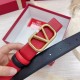 Replica Valentino VLogo Reversible Belt 30mm Black and Red Calfskin Replica Valentino VLogo Reversible Belt 30mm Black and Red Calfskin