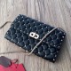 Fake Valentino Rockstud Spike Chain Clutch Black Lambskin Replica Replica Valentino Rockstud Spike Chain Clutch Black Lambskin