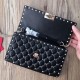 Fake Valentino Rockstud Spike Chain Clutch Black Lambskin Replica Replica Valentino Rockstud Spike Chain Clutch Black Lambskin
