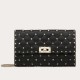 Fake Valentino Rockstud Spike Chain Clutch Black Lambskin Replica Replica Valentino Rockstud Spike Chain Clutch Black Lambskin