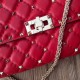Replica Valentino Rockstud Spike Chain Clutch Red Lambskin Fake Valentino Rockstud Spike Chain Clutch Red Lambskin Replica