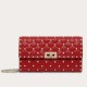 Replica Valentino Rockstud Spike Chain Clutch Red Lambskin Fake Valentino Rockstud Spike Chain Clutch Red Lambskin Replica