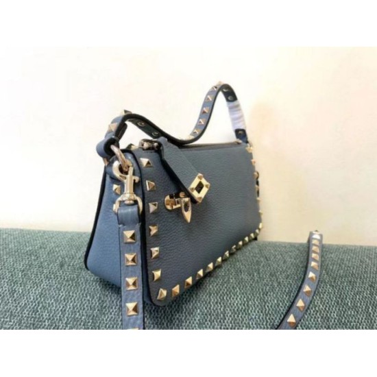 Replica Valentino Rockstud Small Crossbody Bag Blue Grained Calfskin Replica Valentino Rockstud Small Crossbody Bag Blue Grained Calfskin