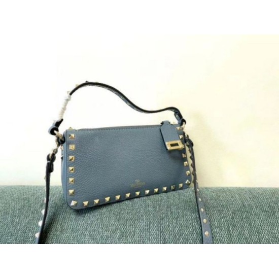 Replica Valentino Rockstud Small Crossbody Bag Blue Grained Calfskin Replica Valentino Rockstud Small Crossbody Bag Blue Grained Calfskin