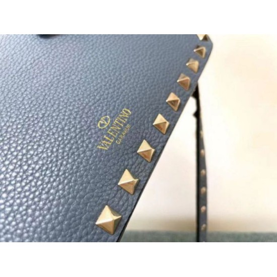 Replica Valentino Rockstud Small Crossbody Bag Blue Grained Calfskin Replica Valentino Rockstud Small Crossbody Bag Blue Grained Calfskin