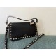 Fake Valentino Rockstud Small Crossbody Bag Black Grained Calfskin Replica Fake Valentino Rockstud Small Crossbody Bag Black Grained Calfskin Replica