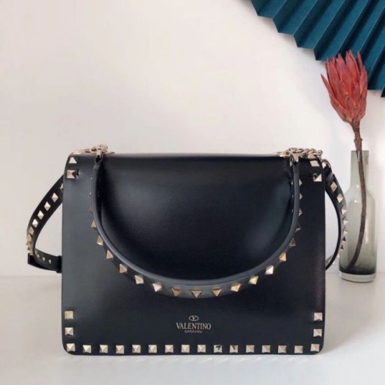 Replica Valentino Rockstud Crossbody Bag Black Calfskin Replica Valentino Rockstud Crossbody Bag Black Calfskin