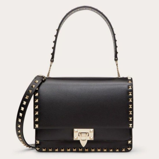 Replica Valentino Rockstud Crossbody Bag Black Calfskin Replica Valentino Rockstud Crossbody Bag Black Calfskin