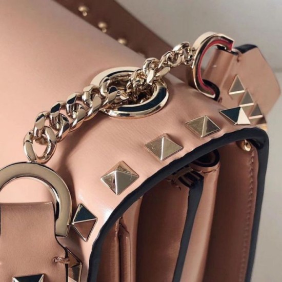Replica Valentino Rockstud Crossbody Bag Nude Calfskin Replica Valentino Rockstud Crossbody Bag Nude Calfskin