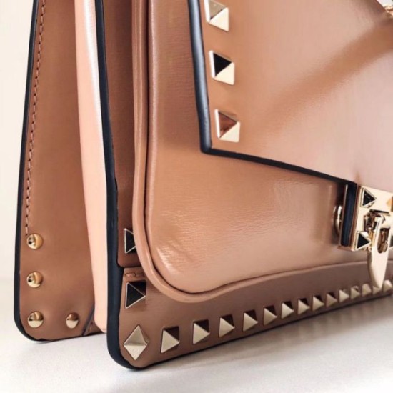 Replica Valentino Rockstud Crossbody Bag Nude Calfskin Replica Valentino Rockstud Crossbody Bag Nude Calfskin