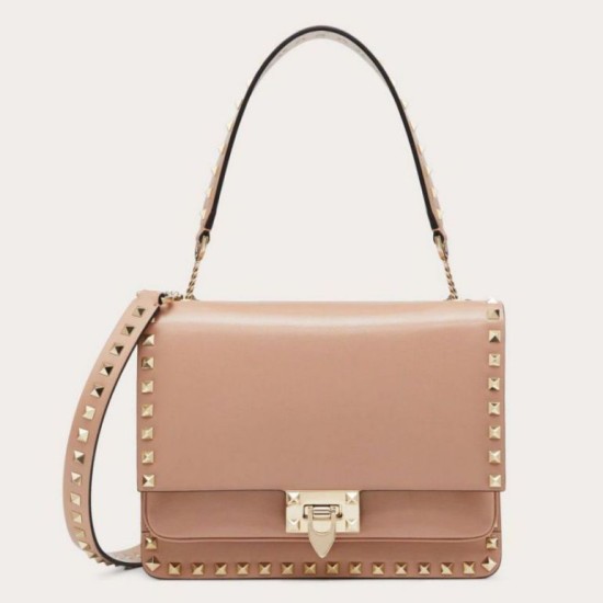 Replica Valentino Rockstud Crossbody Bag Nude Calfskin Replica Valentino Rockstud Crossbody Bag Nude Calfskin