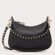 Replica Valentino Rockstud Small Hobo Bag Black Grainy Calfskin Fake Valentino Rockstud Small Hobo Bag Black Grainy Calfskin Replica