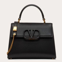Replica Valentino Small Vsling Handbag Black Grainy Calfskin