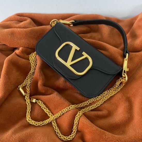 Replica Valentino Loco Small Shoulder Bag Black Calfskin Fake Valentino Loco Small Shoulder Bag Black Calfskin Replica