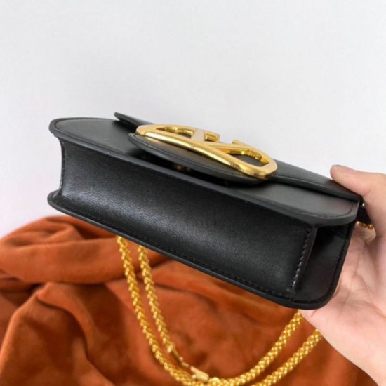 Replica Valentino Loco Small Shoulder Bag Black Calfskin Fake Valentino Loco Small Shoulder Bag Black Calfskin Replica