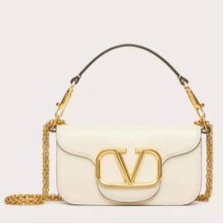Replica Valentino Loco Small Shoulder Bag White Calfskin