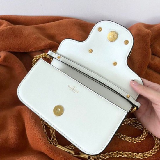 Replica Valentino Loco Small Shoulder Bag White Calfskin Replica Valentino Loco Small Shoulder Bag White Calfskin