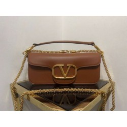 Replica Valentino Loco Large Shoulder Bag Brown Calfskin Replica Valentino Loco Large Shoulder Bag Brown Calfskin