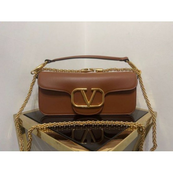 Replica Valentino Loco Large Shoulder Bag Brown Calfskin Replica Valentino Loco Large Shoulder Bag Brown Calfskin