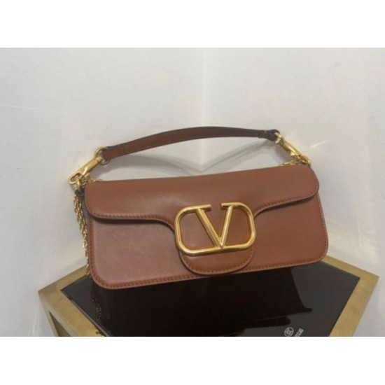 Replica Valentino Loco Large Shoulder Bag Brown Calfskin Replica Valentino Loco Large Shoulder Bag Brown Calfskin