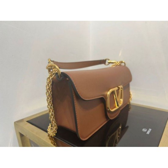 Replica Valentino Loco Large Shoulder Bag Brown Calfskin Replica Valentino Loco Large Shoulder Bag Brown Calfskin