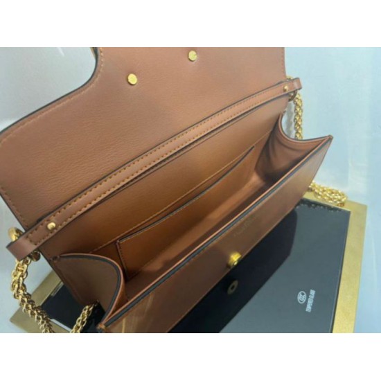 Replica Valentino Loco Large Shoulder Bag Brown Calfskin Replica Valentino Loco Large Shoulder Bag Brown Calfskin