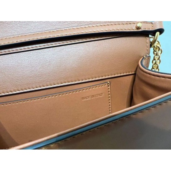 Replica Valentino Loco Large Shoulder Bag Brown Calfskin Replica Valentino Loco Large Shoulder Bag Brown Calfskin