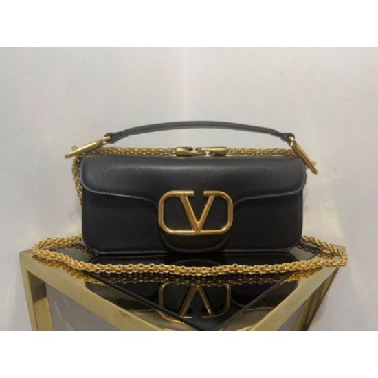 Replica Valentino Loco Large Shoulder Bag Black Calfskin Fake Valentino Loco Large Shoulder Bag Black Calfskin Replica