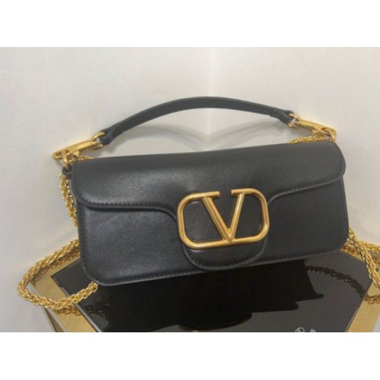 Replica Valentino Loco Large Shoulder Bag Black Calfskin Fake Valentino Loco Large Shoulder Bag Black Calfskin Replica