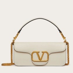 Replica Valentino Loco Large Shoulder Bag White Calfskin