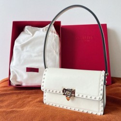 Replica Valentino Rockstud23 Shoulder Bag White Calfskin