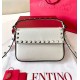 Fake Valentino Rockstud Pouch Bag White Grained Replica Replica Valentino Rockstud Pouch Bag White Grained