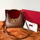 Replica Valentino Stud Sign Hobo Bag Dark Brown Calfskin Replica Valentino Stud Sign Hobo Bag Dark Brown Calfskin