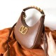 Replica Valentino Stud Sign Hobo Bag Dark Brown Calfskin Replica Valentino Stud Sign Hobo Bag Dark Brown Calfskin