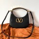 Fake Valentino Stud Sign Hobo Bag Black Calfskin Replica Replica Valentino Stud Sign Hobo Bag Black Calfskin