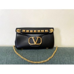 Replica Valentino Stud Sign Shoulder Bag Black Nappa Replica Valentino Stud Sign Shoulder Bag Black Nappa