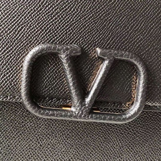 Replica Valentino Vsling Large Shoulder Bag Black Grainy Calfskin Replica Valentino Vsling Large Shoulder Bag Black Grainy Calfskin
