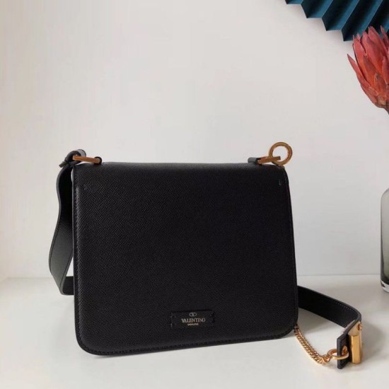 Replica Valentino Vsling Large Shoulder Bag Black Grainy Calfskin Replica Valentino Vsling Large Shoulder Bag Black Grainy Calfskin