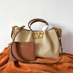 Replica Valentino Garavani Medium Straw Summer Tote Bag