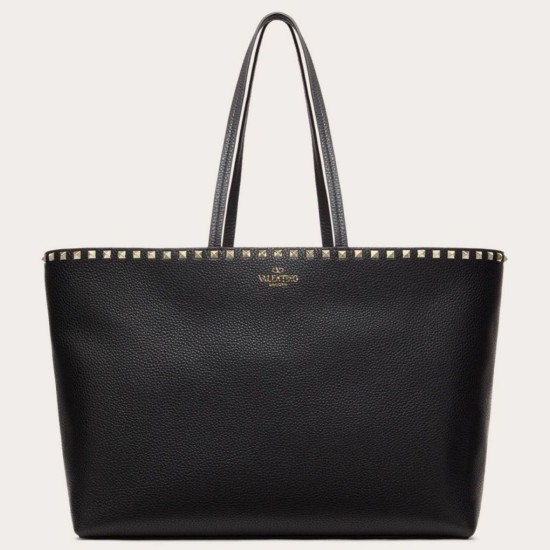 Replica Valentino Rockstud Large Shopping Bag Black Fake Valentino Rockstud Large Shopping Bag Black Replica