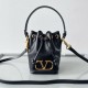 Fake Valentino VLogo Signature Mini Bucket Bag Black Calfskin Replica Replica Valentino VLogo Signature Mini Bucket Bag Black Calfskin
